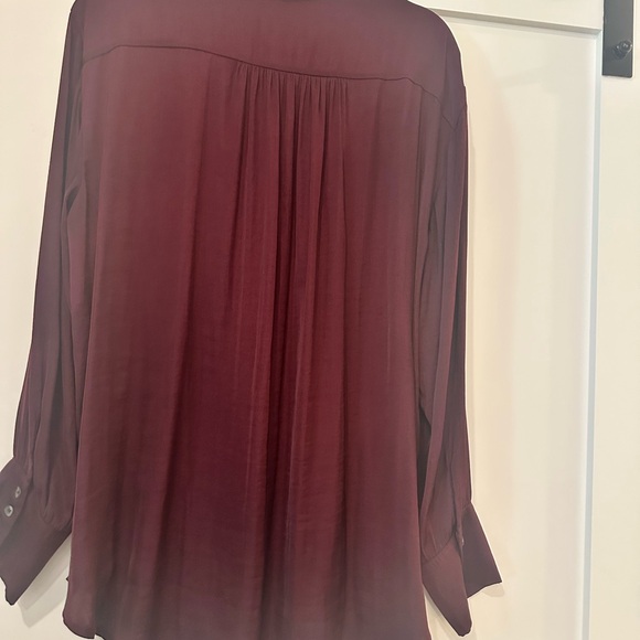 Anthropologie Burgundy Blouse - Picture 2 of 8